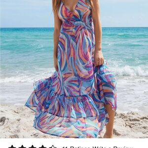 EleVen by Venus Williams Multicolor Swim Coverup